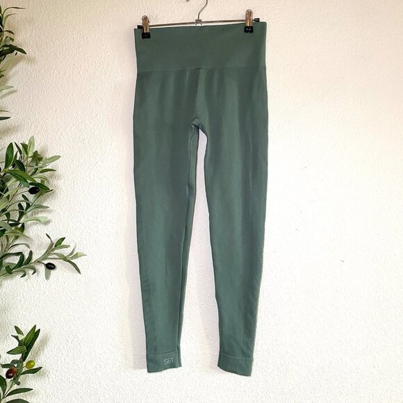 Setactive Sculptflex Seamless High Rise Leggings Wave Green Medium - Picture 2 of 6